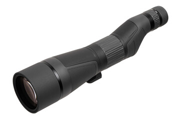 Wall Mural - Modern spyglass. Long-range observation device. Monocular isolate on a white back