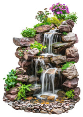 Wall Mural - Serene cascading rock waterfall