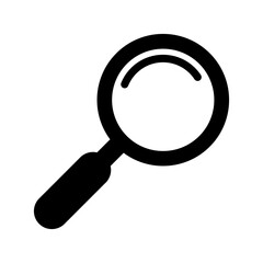 Wall Mural - Magnifying glass icon, magnifier or loupe sign. Web search icon.