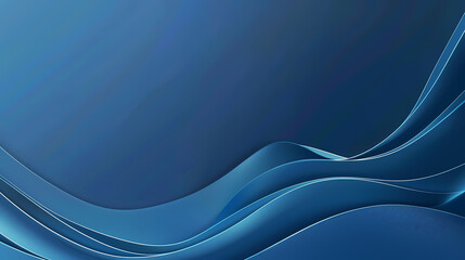 Poster - Abstract blue waves and curves on a gradient background create a dynamic and modern visual effect.