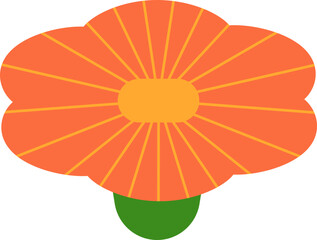 Wall Mural - flat geometric flower