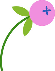 Wall Mural - flat geometric flower