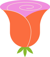Wall Mural - flat geometric flower