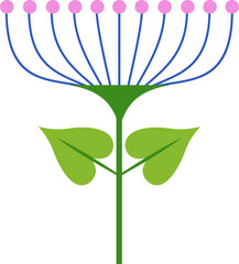 Wall Mural - flat geometric flower