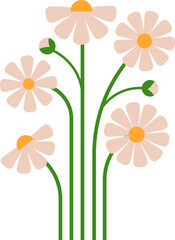 Wall Mural - flat geometric flower