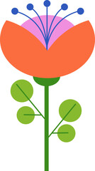 Wall Mural - flat geometric flower