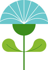 Wall Mural - flat geometric flower