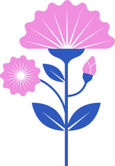 Wall Mural - flat geometric flower