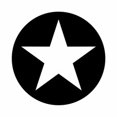 Wall Mural - Star icon inside circle