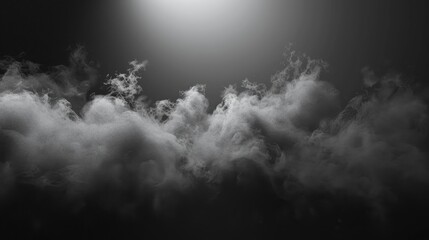 Poster - Smoky black ground with fog clouds, perfect for creating a mysterious and dramatic background