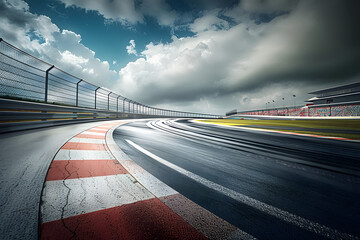 Wall Mural - Race track. Clouds