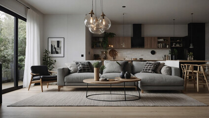 Wall Mural - Contemporary Scandinavian style living room