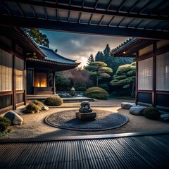 Poster - japanese garden in the garden