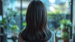 © てんぷら - きれいな髪をしたヘアモデルの日本人女性