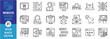© Parbat - A set of line icons related to website. Webpage, e-commerce, shopping, business, programmer, chat, message, mail, touch, address, router, team, designer and so on. Vector outline icons set.
