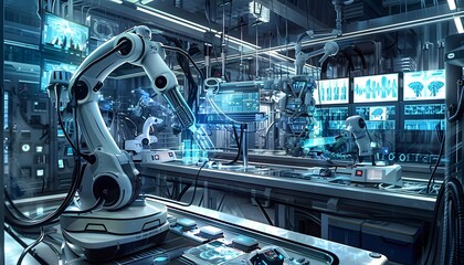 Poster - Futuristic Robotic Laboratory