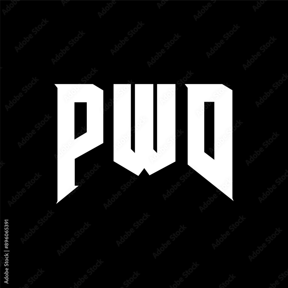 PWD letter logo design for technology company. PWD logo design black and white color combination. PWD logo, PWD vector, PWD design, PWD icon, PWD alphabet. PWD typography logo design.