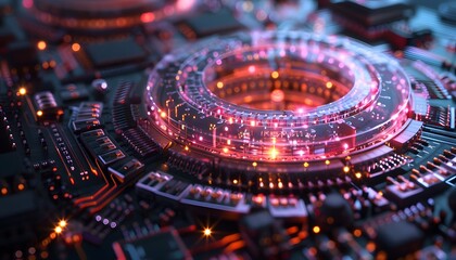 Poster - Futuristic Circuitry
