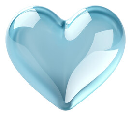 Poster - PNG Glossy blue heart illustration