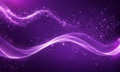 Wall Mural - purple abstract background with glowing lines and sparkles, abstract background