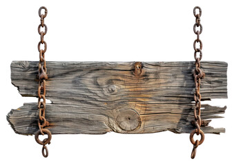 Wall Mural - PNG Wooden sign chain old white background.