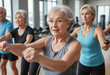 © jarntag - Senior citizen exercising in a group fitness class