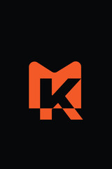 MK letter logo design