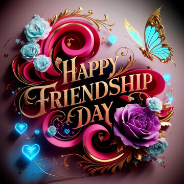 International Friendship Day card, Happy friendship day