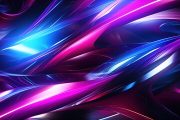 Poster - Vibrant abstract image with flowing lines in vivid colors, creating a dynamic and modern visual experience.