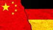 © Ruma - China and Germany flag together on wall. Germany China relations, economy, friendship, conflict, trade concept
