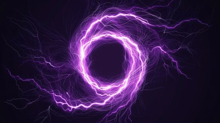 Wall Mural - a purple circle with purple sparks surrounding it