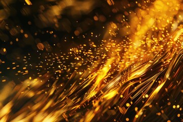 Poster - A close-up shot of a fire with sparks flying out, suitable for use in illustrations about warmth, energy or passion