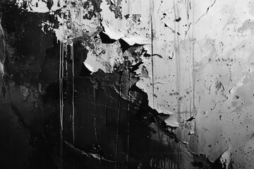 Poster - A close-up shot of peeling paint on a worn-out wall