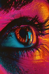 Wall Mural - A detailed view of an individual's eye, including the iris and pupil