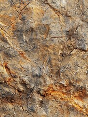 Sticker - Cracked Stone Texture Background - A close-up of a weathered stone surface with intricate cracks, showcasing the natural beauty of time and erosion. The rough texture, deep crevices, and subtle color 