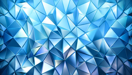 Aufkleber - Abstract Blue Triangle Pattern Background