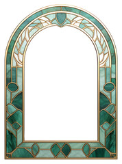 Wall Mural - PNG  Elegant stained glass mirror frame