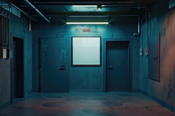 Poster - A simple room with a picture on the wall, ideal for depicting an interior space or a focus point