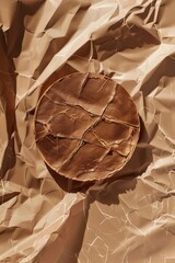 Wall Mural - A single serving size chocolate cake wrapped in tin foil, ready for transport or gift giving