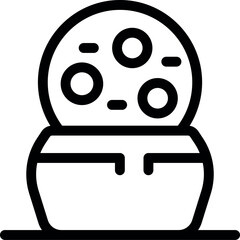 Poster - Simple lineart of a surveillance camera mounted on a wall, ensuring security and monitoring