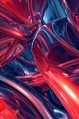 Poster - A detailed view of a red and black design, suitable for use in graphic design or as a visual element