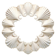 Wall Mural - PNG Invertebrate dishware seashell pattern.