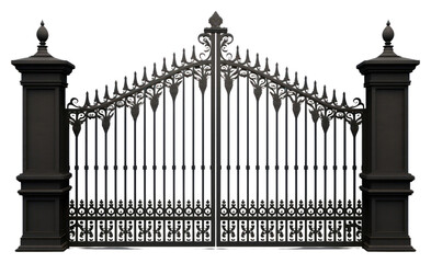 Sticker - PNG  Iron gates white background architecture protection.