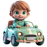 3d model cartoon with driving