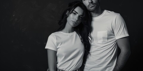 Poster - A pair of people standing side by side, possibly in a romantic or social setting