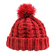 red winter hat isolated on white background