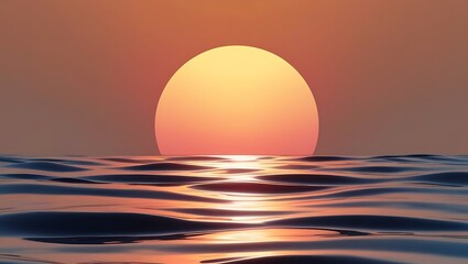 Wall Mural - beautiful sunset over the sea.