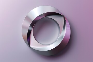 Aufkleber - A metallic circle on a deep purple surface