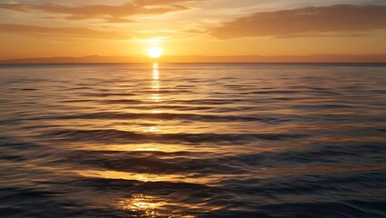 Wall Mural - beautiful sunset over the sea.