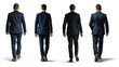 © EdvvinStudios - Businessmen walking away, transparent png, isolated on checkered background